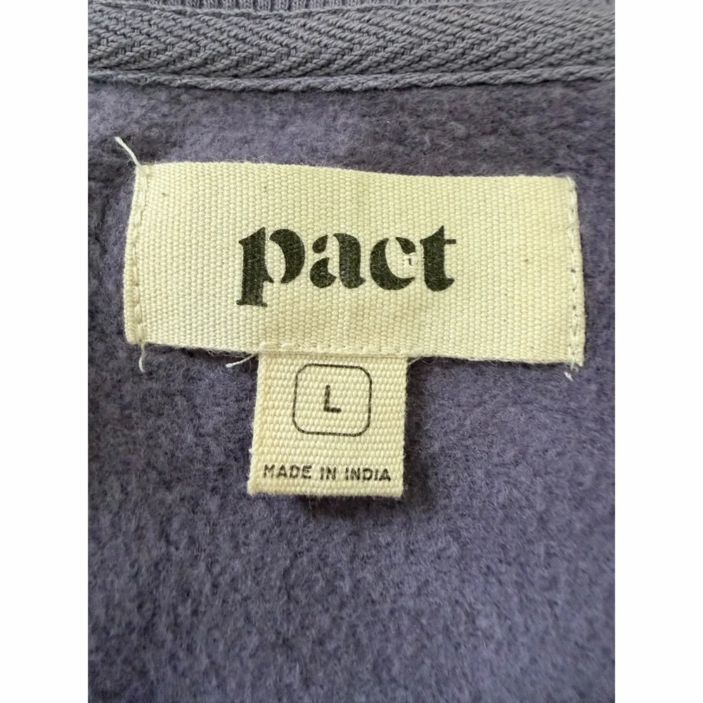 Pact Moonlight Graphic Crewneck Sweatshirt Purple 100% Organic Cotton Size Large - Picture 2 of 4